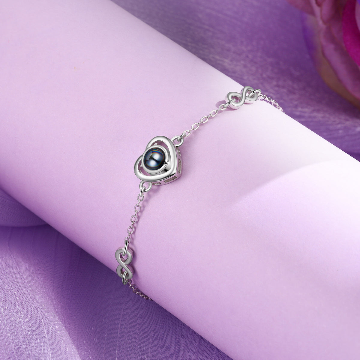 Heart Infinity Photo Projection Bracelet