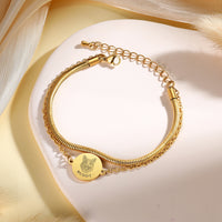 Pet Photo Engraved Disc Bracelet