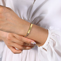 Women's Engraved Name Bar Tennis Bracelet