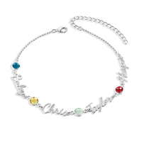 Custom Birthstone Anklet