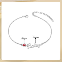 Custom Birthstone Anklet