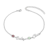 Custom Birthstone Anklet