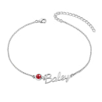 Custom Birthstone Anklet