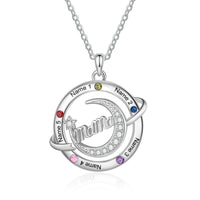 Custom Birthstone Engraved Necklace