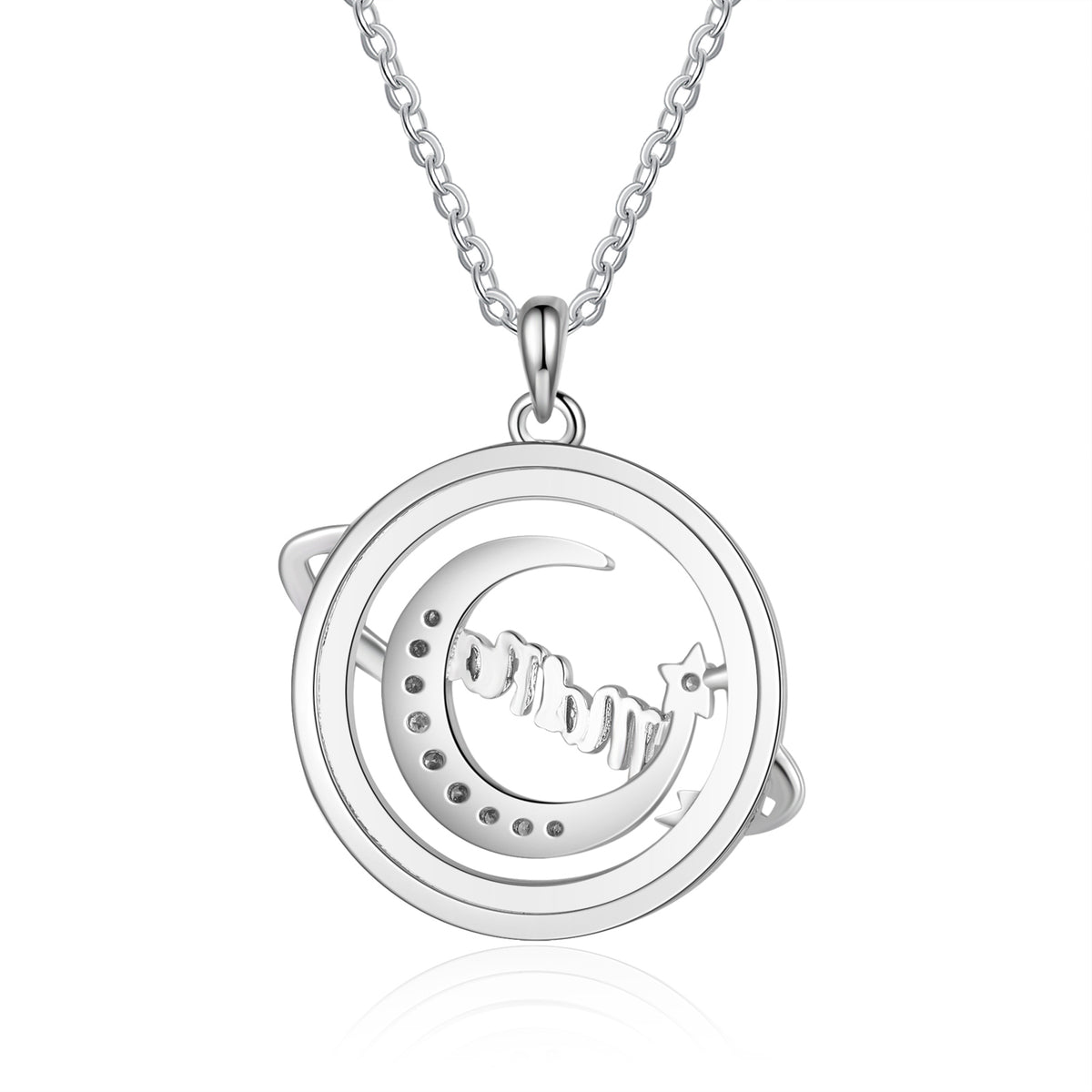 Custom Birthstone Engraved Necklace