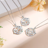 Custom Birthstone Engraved Necklace