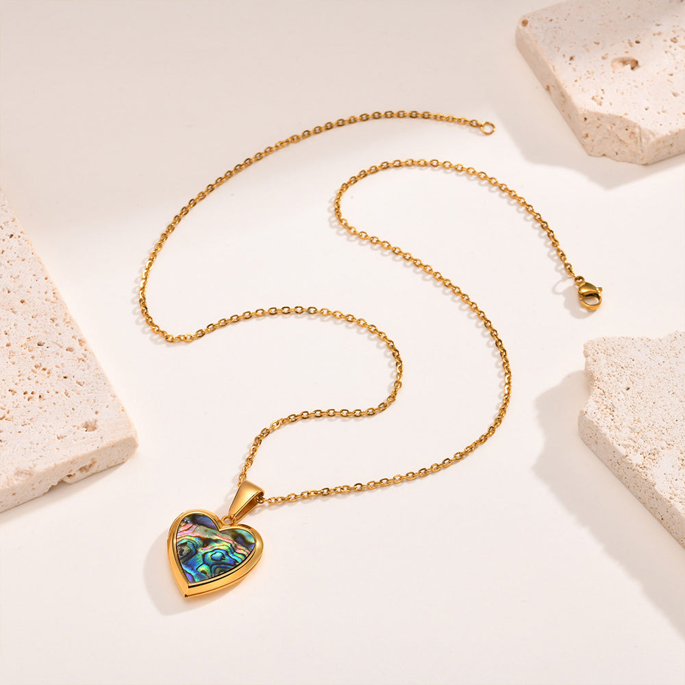 Heart Photo Locket Necklace