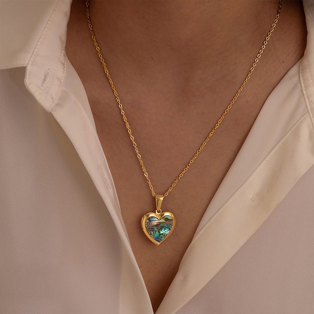 Heart Photo Locket Necklace