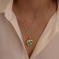 Heart Photo Locket Necklace