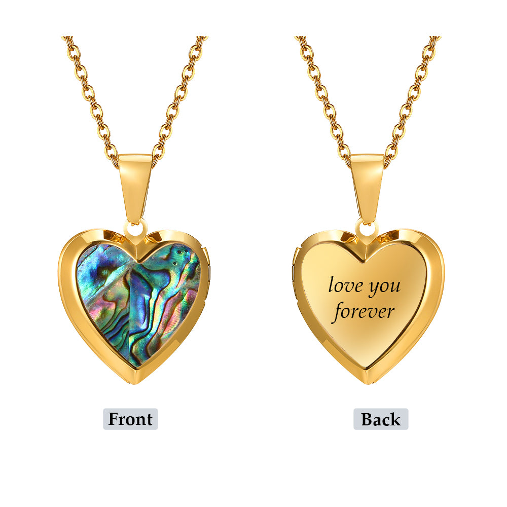 Heart Photo Locket Necklace