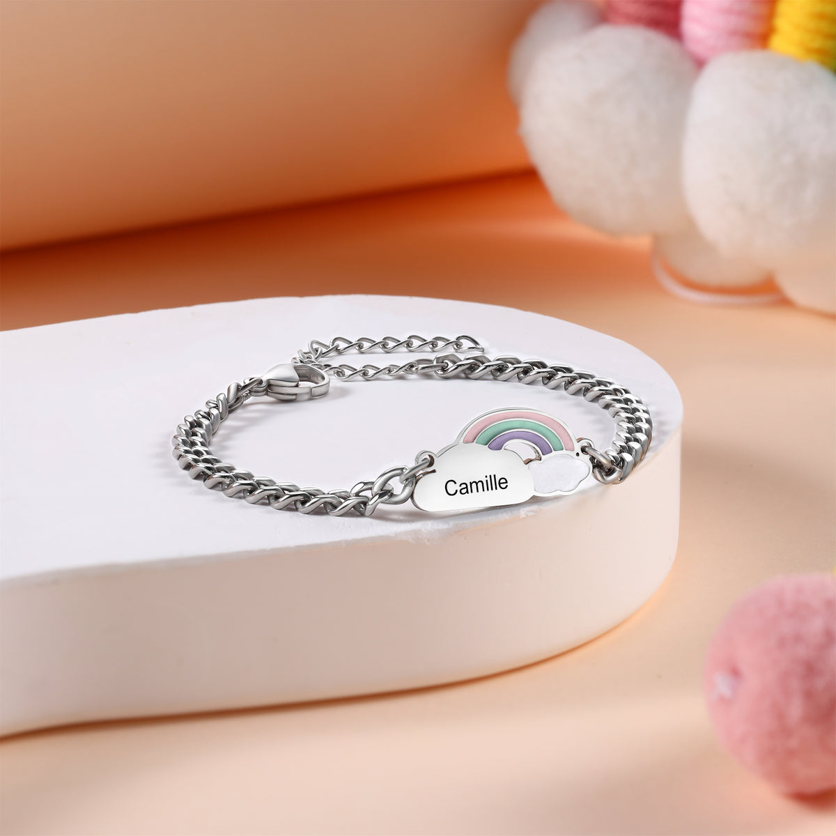 Mommy and Me Rainbow Name Bracelet