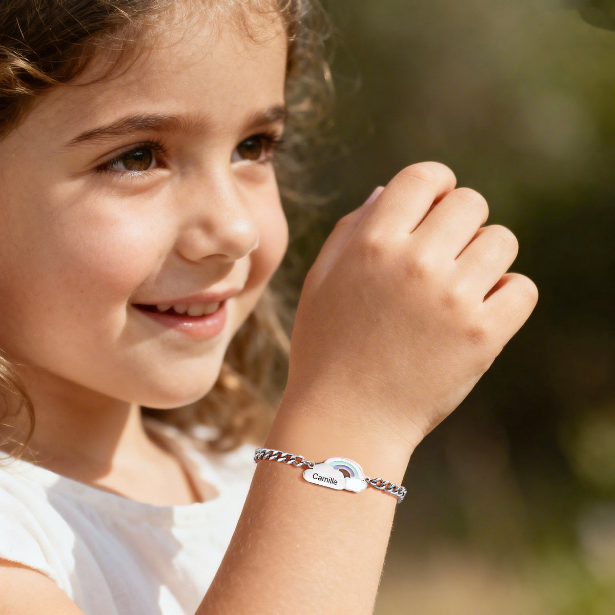 Mommy and Me Rainbow Name Bracelet
