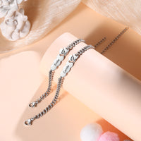 Parent and Child Engraved Name Bracelet