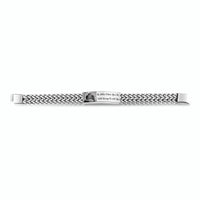 Men's Photo Engraved Wheat Chain Bracelet