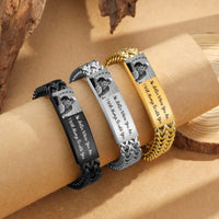 Men's Photo Engraved Wheat Chain Bracelet