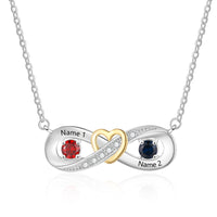 Sterling Silver Personalized Birthstone Necklace