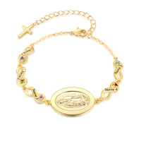 Gold Medal Infinity Birthstone Name Bracelet