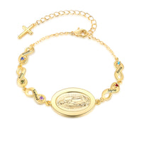 Gold Medal Infinity Birthstone Name Bracelet