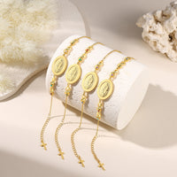 Gold Medal Infinity Birthstone Name Bracelet