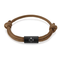 Engraved Initials Braided Rope Bracelet