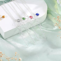 Custom Birth Flower Name Necklace