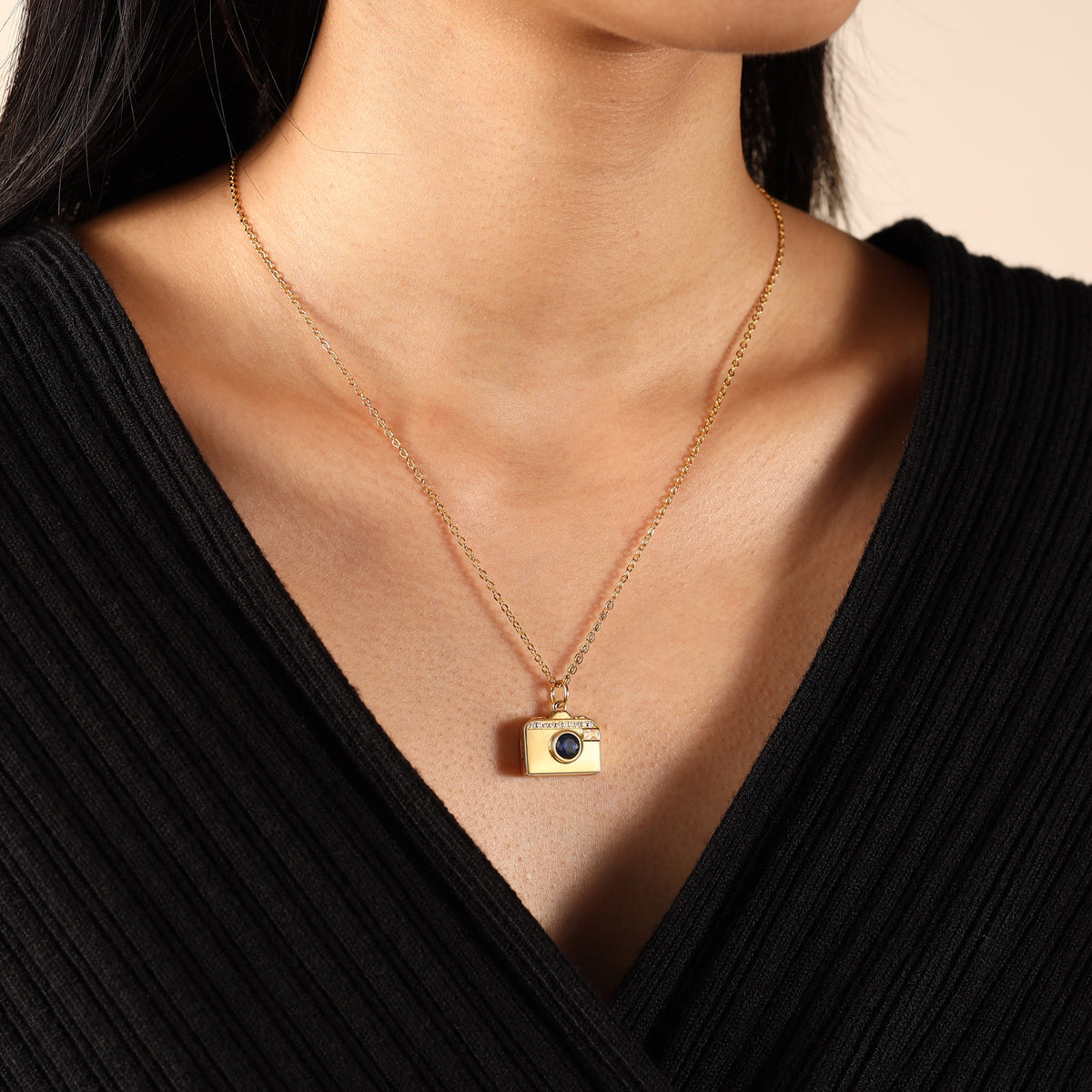 Personalized Birthstone & Photo Necklace