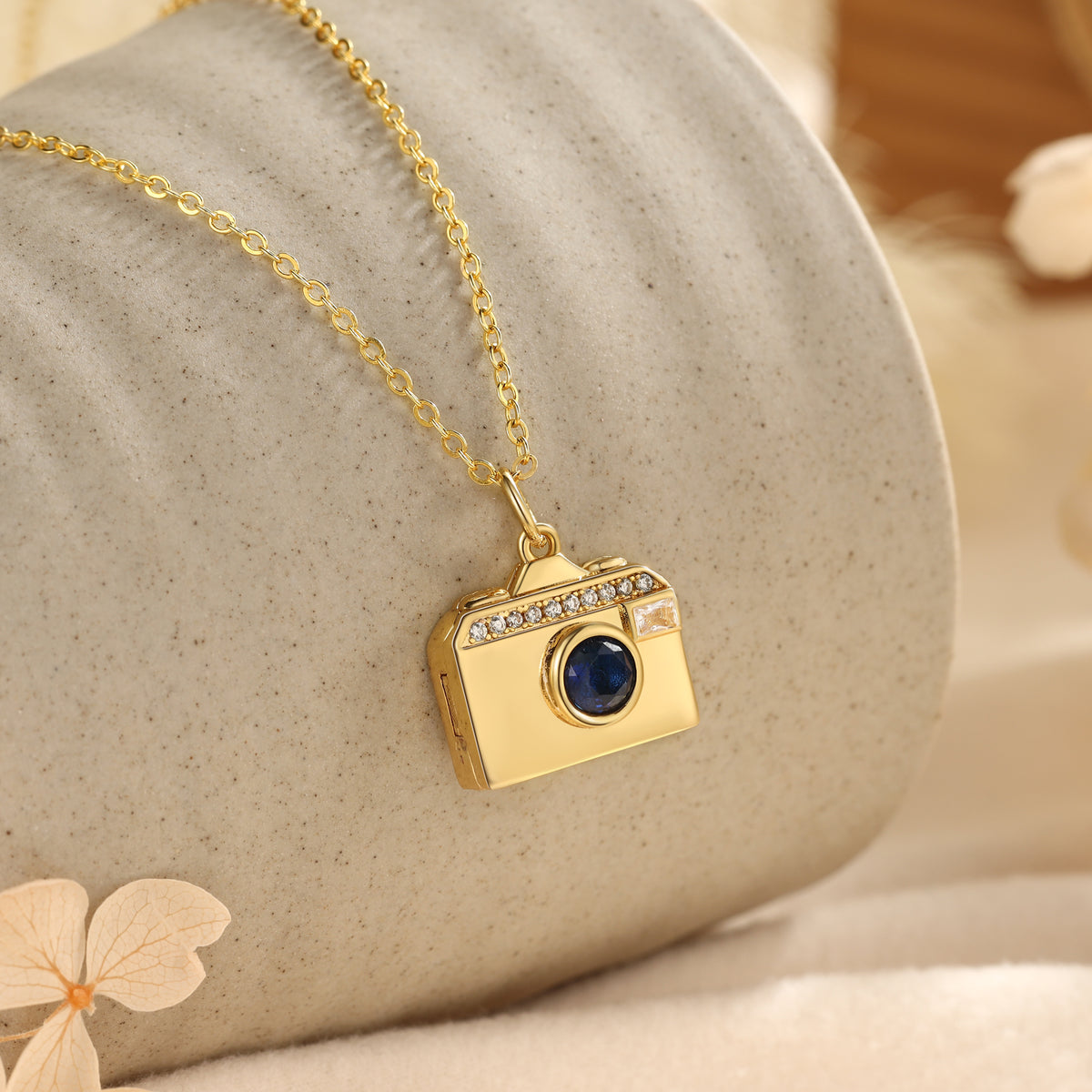 Personalized Birthstone & Photo Necklace