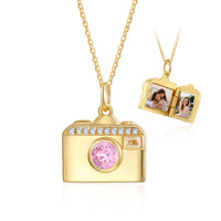 Personalized Birthstone & Photo Necklace
