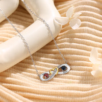 Sterling Silver Personalized Birthstone Necklace
