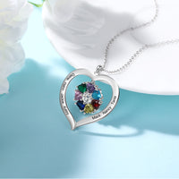 Birthstone Heart Pendant Necklace