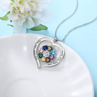 Birthstone Heart Pendant Necklace