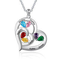 Custom Birthstone Heart Necklace