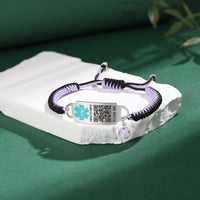 QR Code Medical ID Beaded Birthstone Bracelet