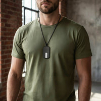 Men's Photo Dog Tag Locket Necklace