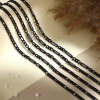 Men's Engraved Name Bar Figaro Chain Necklace