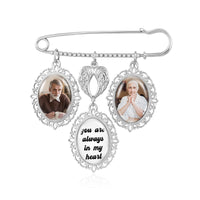 Photo Memorial Bouquet Pin Brooch