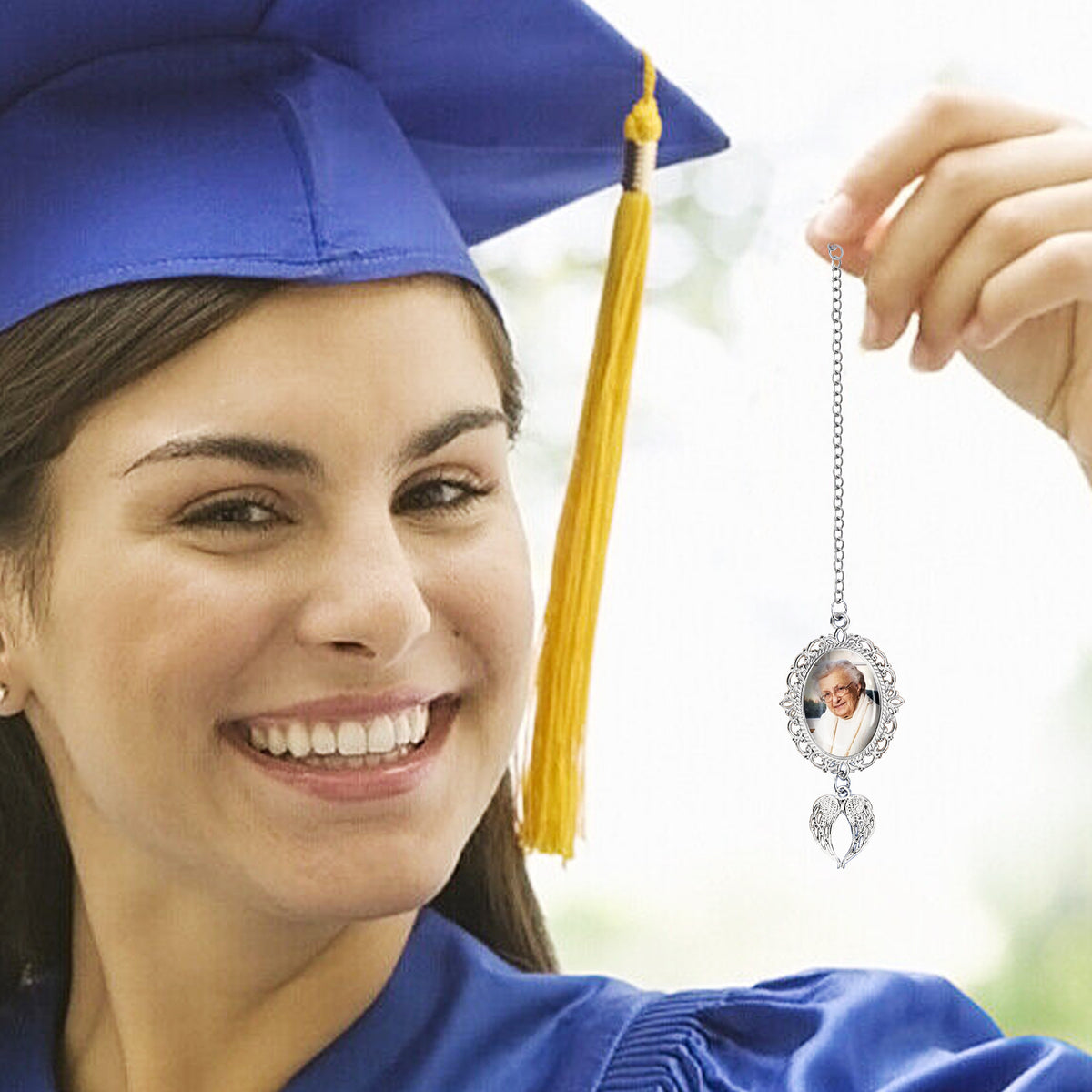 Graduation Cap Photo Memorial Charm