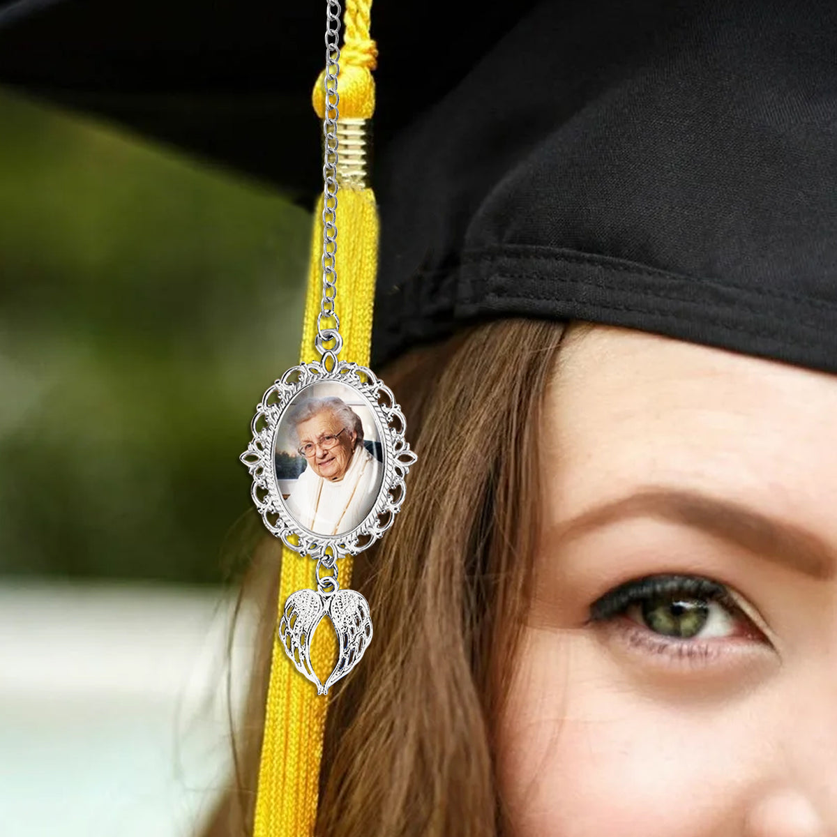 Graduation Cap Photo Memorial Charm