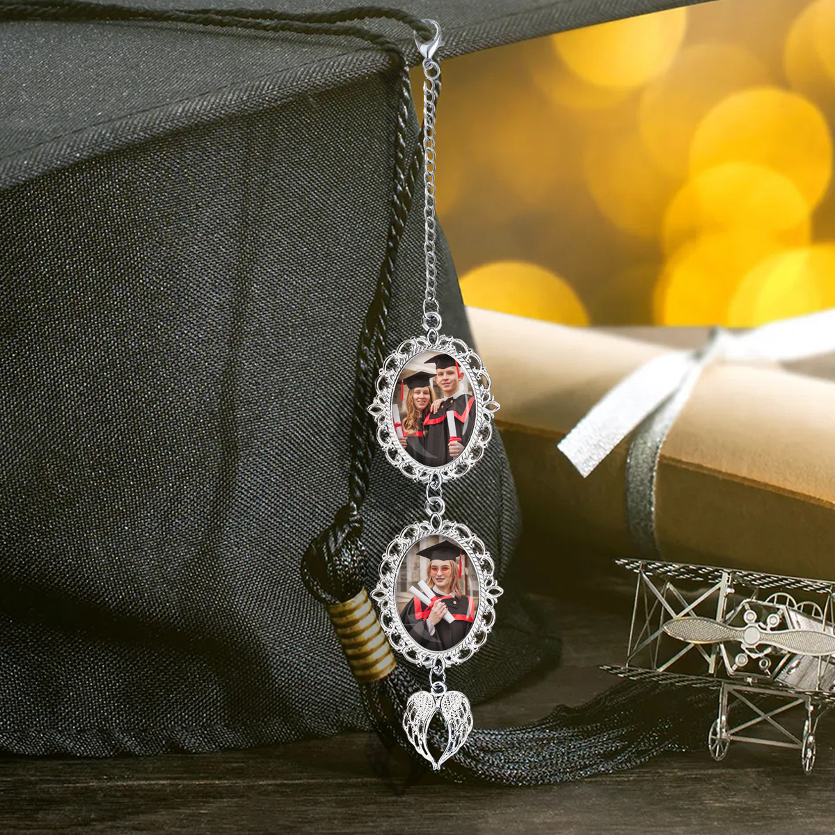 Graduation Multi Photo Memorial Charm