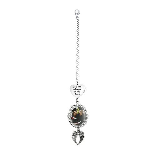 Graduation Photo Memorial Charm with Heart