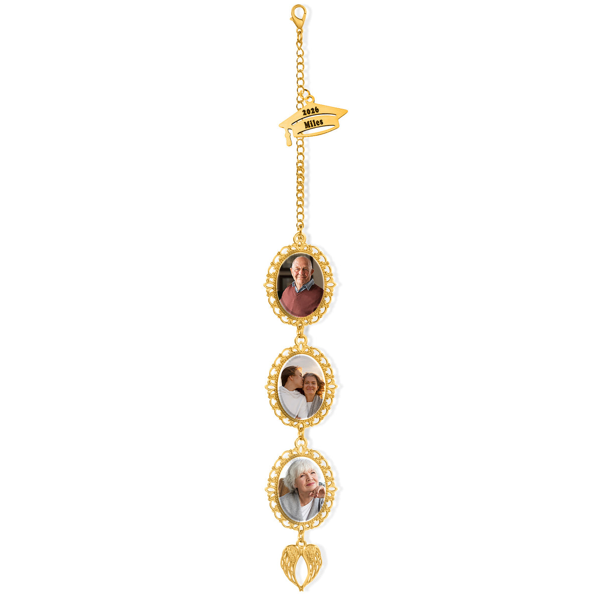 Graduation Cap Photo Tassel Charm