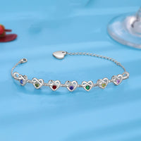 Custom Birthstone Heart Bracelet