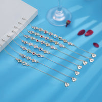 Custom Birthstone Heart Bracelet