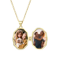 Custom Photo Cross Locket Necklace