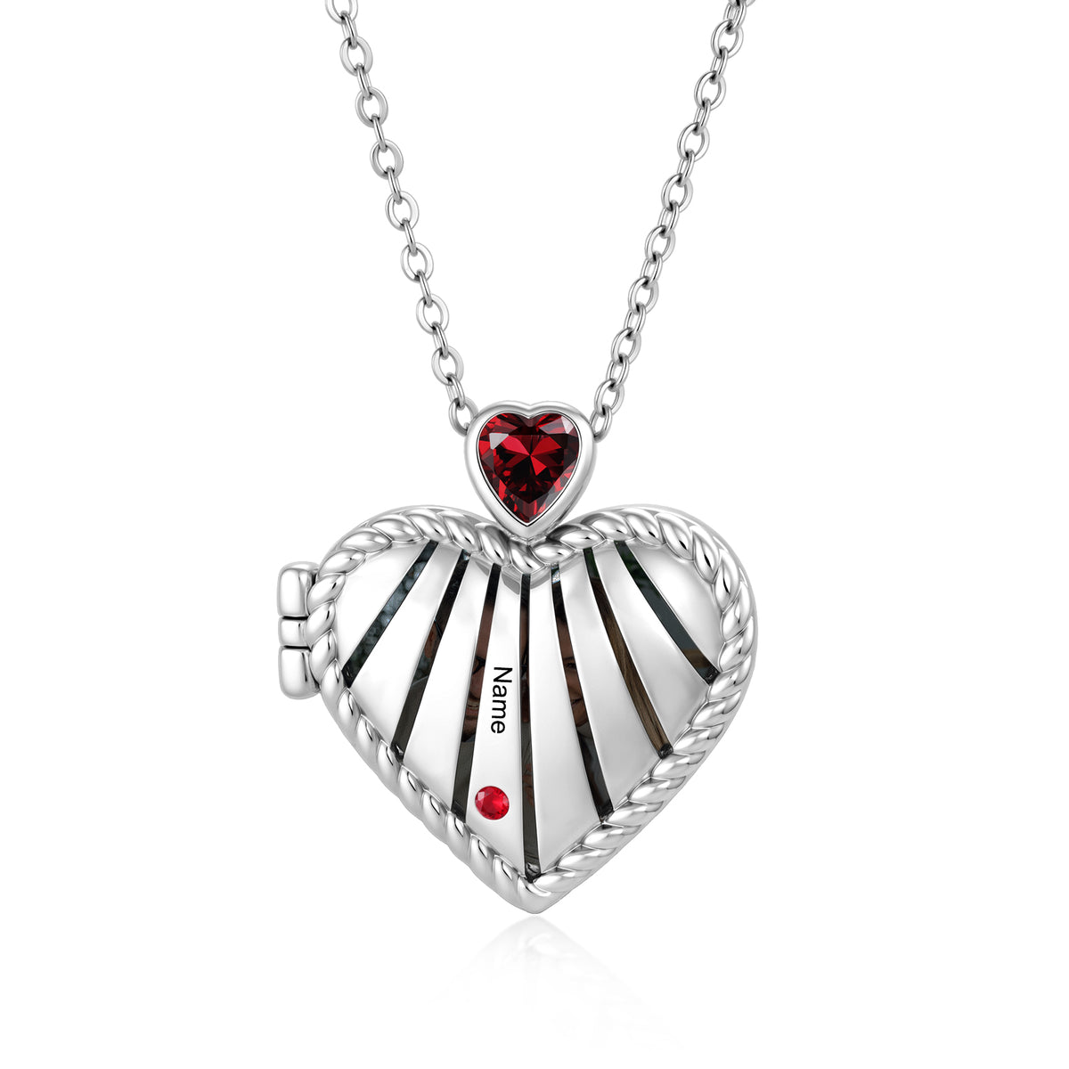 Custom Birthstone Engraved Necklace
