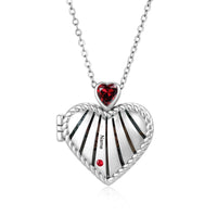 Custom Birthstone Engraved Necklace