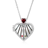 Custom Birthstone Engraved Necklace