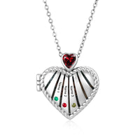 Custom Birthstone Engraved Necklace