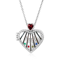 Custom Birthstone Engraved Necklace