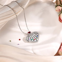 Custom Birthstone Engraved Necklace